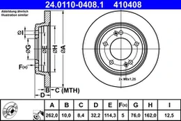 ATE 24.0110-0408.1 Brake Disc