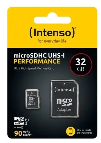 32GB Intens - MicroSD - UHS-I - PERFORMANCE