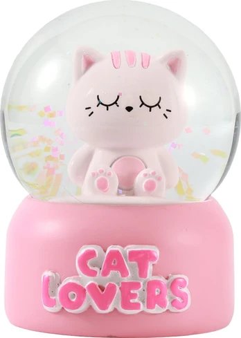 Itotal - Snow globe - Pink Cat