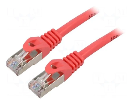 Patch cord | RJ45 plug,both sides | F/UTP | 6 | stranded | CCA | PVC | red