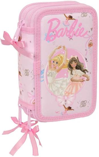 Safta Barbie Ballet triple pencil case 37pcs