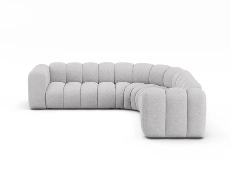 Modular Symmetrical Corner Sofa, "Lupine", 6 Seats, 280x280x70, Light Grey