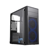 Computer Case Midi Towe Fornax M100B ATX black kaina