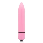 Vibratorius GLOSSY THIN VIBRATOR ROSE kaina