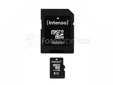 Intenso Micro SDHC 8GB Class10 3413460 kaina