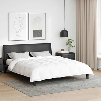 2-in-1 Antklodė Balta 200 x 200 cm Plunksna