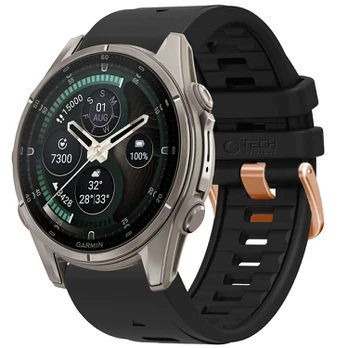 TECH-PROTECT silikoninis GARMIN FENIX 5S / 5S PLUS / 6S / 6S PRO / 7S / 8 / 9 / 9 PRO (43 MM) juodas