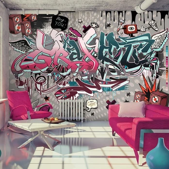 Artgeist Fototapetas - Graffiti: hey You!