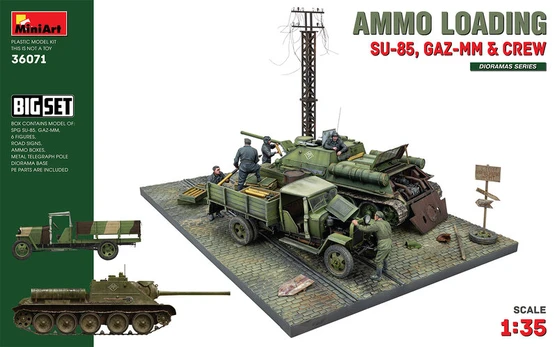 Klijuojamas Modelis MiniArt 36071 Big Set Ammo Loading 1/35