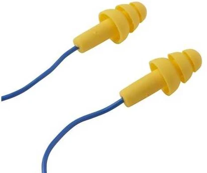 EAR Ørepropper Ultrafit m/snor gul/blå 50par