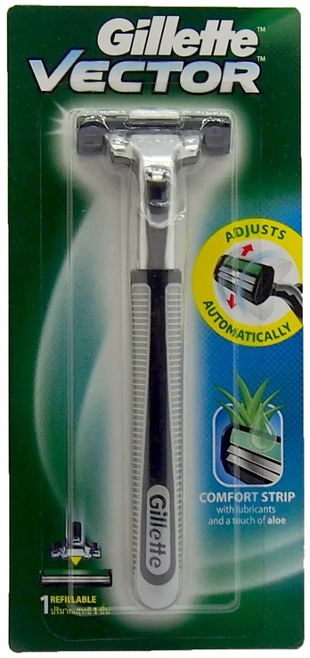 Gillette Vector (Slalom Plus) skustuvas + 1 peil