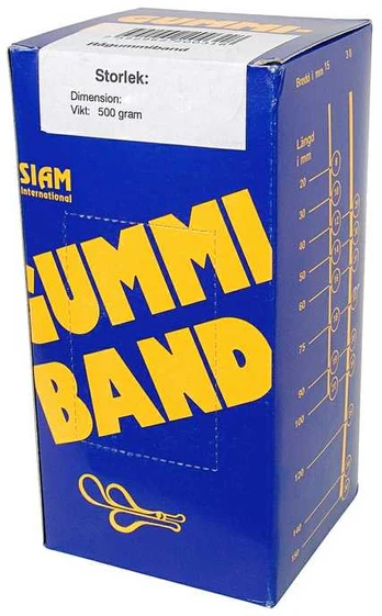 Valiklis Siam Gummibånd nr. 10 30x1,5mm (500g)