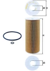 Alyvos filtras MAHLE OX 143D kaina