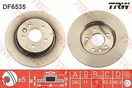 TRW DF6535 Brake Disc kaina