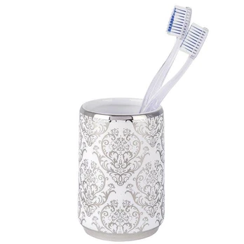 Toothbrush container BAROCK Sidabrinis, WENKO