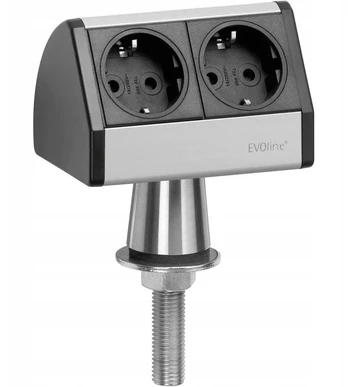 Maitinimo blokas be jungiklio EVOline EVOLINE®T-Dock 2fach 93022055, nėra, lizdų skaičius: 2