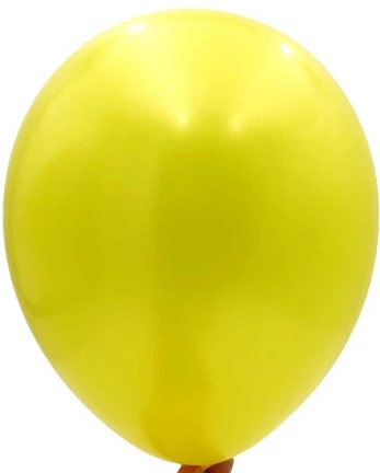 Geltoni perlamutriniai balionai, 100 vnt.