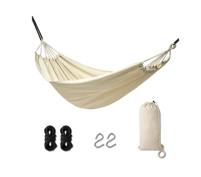 Boho stiliaus sodo hamakas, smėlio spalvos