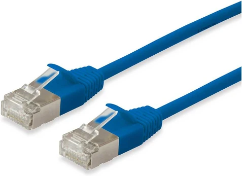 Equip Patchkabel Cat6A Slim F/FTP 2xRJ45 0.15m blau LSZH Polybeutel
