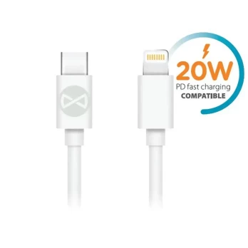Forever cable USB-C - Lightning 1,0 m 3A white