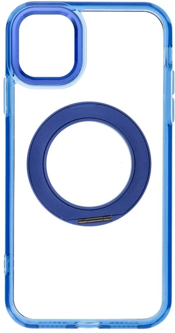 Dėklas Oem Case for iPhone 11 Frame Circle Stand compatible with MagSafe navy mėlynas