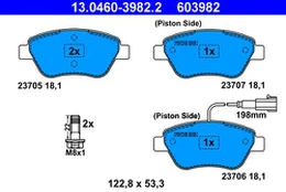 ATE 13.0460-3982.2 Brake pad set