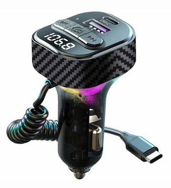 Automobilinis moduliatorius su įkrovimo laidu, FM, MP3