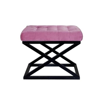 Pouffe Capraz - Black, Fuchsia