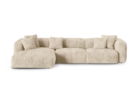 Modular Left Corner Sofa, "Martina", 3 Seats, 370x176x75, Light Beige