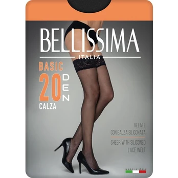 Klijuojamos kojinės moterims Bellissima Basic juodos, 20DEN