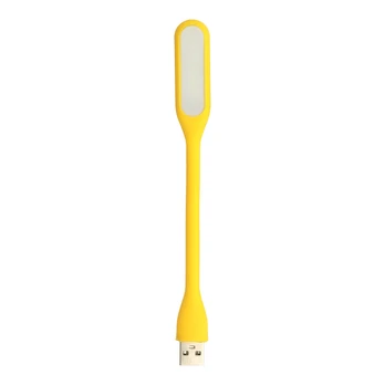 Oem Mini LED Lamp Silicone USB Geltona