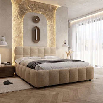 Lova LUMORIA|180x200|Smėlio #8|Boucle