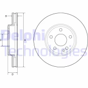 Stabdžių diskas DELPHI BG4788C kaina