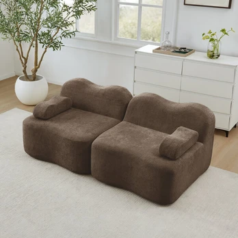 Modulinis be rėmo sofa, 32D putos, veliūras, 2 vietų