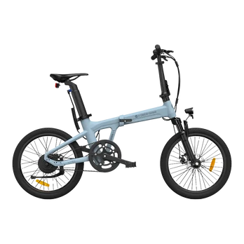 Folding electric bicycle ADO A20S AIR with front suspension, blue