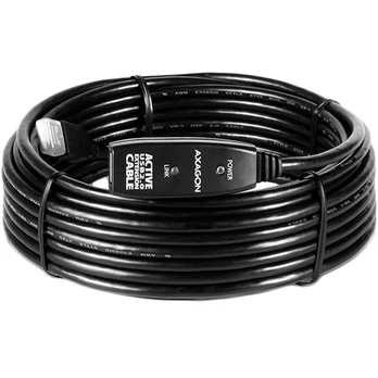 Active extension USB 2.0 A-M> A-F cable, 10 m long. Power supply option.