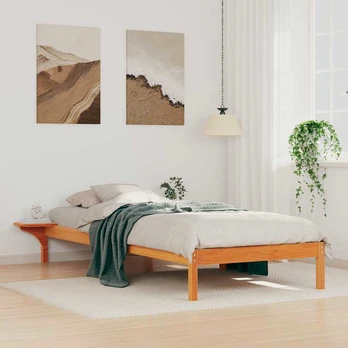 Lovos rėmas su šoninėmis stalelėmis Vaško ruda 100 x 210 cm