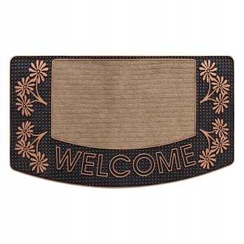 Universalus lauko/vidaus kilimėlis "welcome" 40x70 cm, rudas