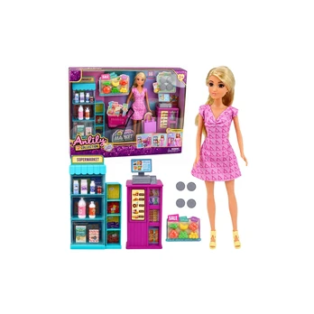 Lean Toys Lėlė su parduotuvės rinkiniu 30 cm