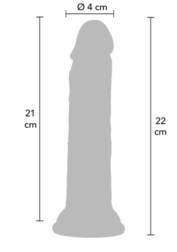 HIDDEN DESIRE INFERNO Liquid Silicone Dong 23 cm with Suction Base