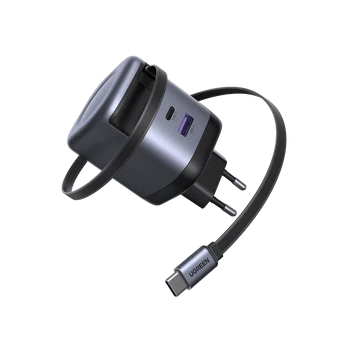 UGREEN 65W GaN Fast Charger with Retractable Cable