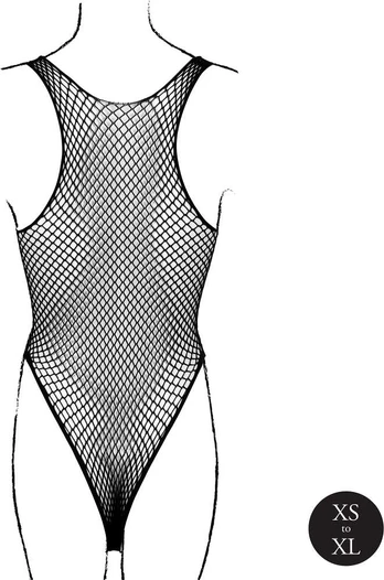 Shots Body with Fishnet Structure - OS - Juodas