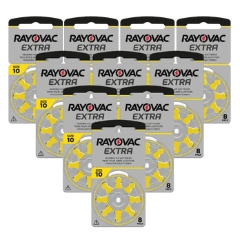 Rayovac Extra elementai klausos aparatams PR70 10, 8 vnt.
