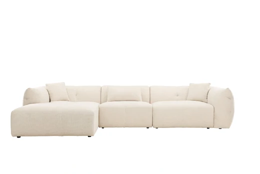 Positano Corner Sofa - Beige Fabric / Right