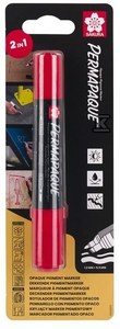 Sakura MARKER PERMAPAQUE DUAL POINT RAUDONA
