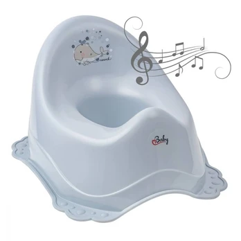 Potty with rubber & Music - MINIMAL - WIELORYB - BLUE