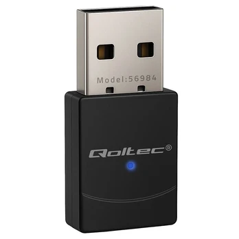 Qoltec Wireless Ultra High Speed Mini Adapter WiFi 6 | Standard AX | Bluetooth 5.4 | USB | 900Mbps