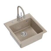 Plautuvė Quadron Peter 110, granitas, 50 cm x 52 cm x 20 cm kaina