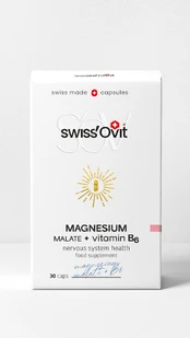 SwissOvit Magnio malatas + vitaminas B6, kapsulės, N30 kaina
