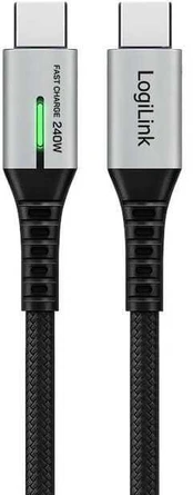 Cable | USB 3.2 Gen 2x2 | USB C plug,both sides | 1.5m | black | 240W